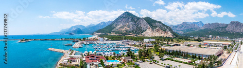 Arial panorama of the port of Antalya, Turkey