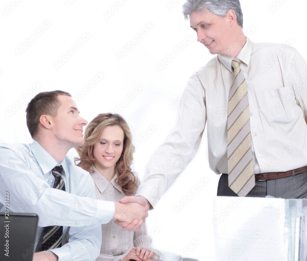 Group of businessmen the conclusion of the transaction