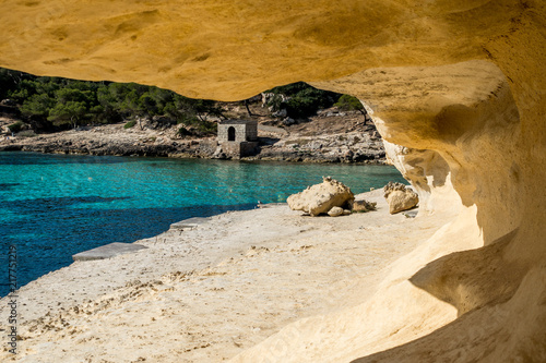 The beach Cala de Portals Vells on the island of Mallorca
