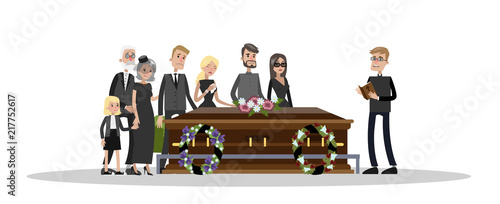 Funeral ceremony at the cemetery