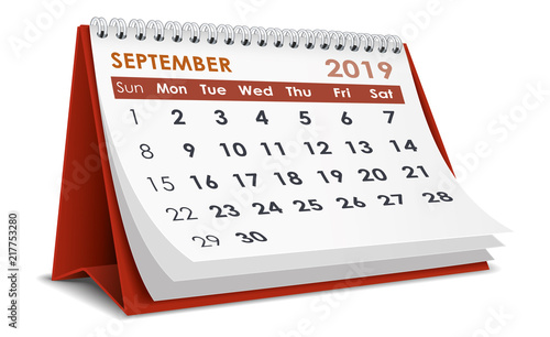 September 2019 calendar