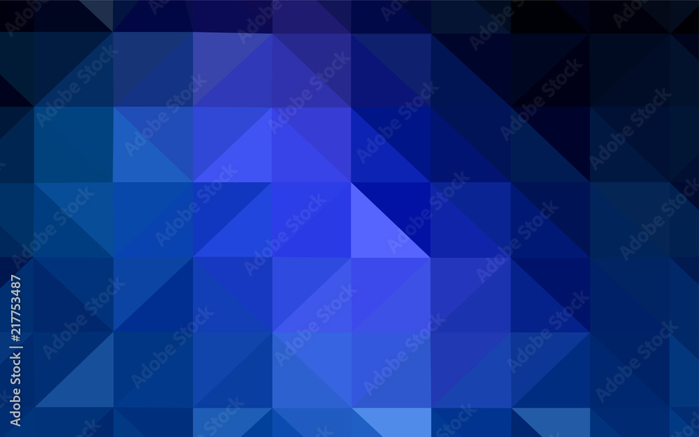 Dark BLUE vector abstract mosaic pattern. Dark BLUE vector abstract mosaic pattern.