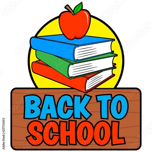 Back to School Design - A vector cartoon illustration of a Back to School concept.