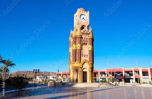 Clock tower. Sharm El Sheikh. Sinai Peninsula. Egypt.