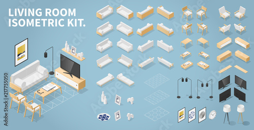 Isometric Living Room Kit