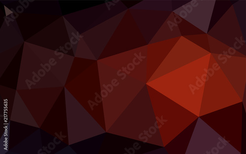 Dark Red vector shining triangular cover.