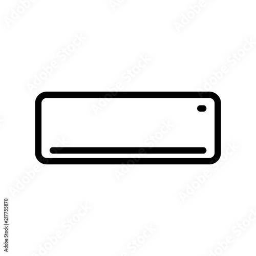 Air conditioner icon simple flat style outline vector