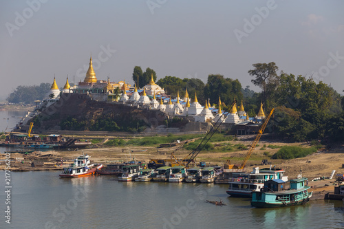 View of Sagain Hill, near Mandalay, Myanmar photo