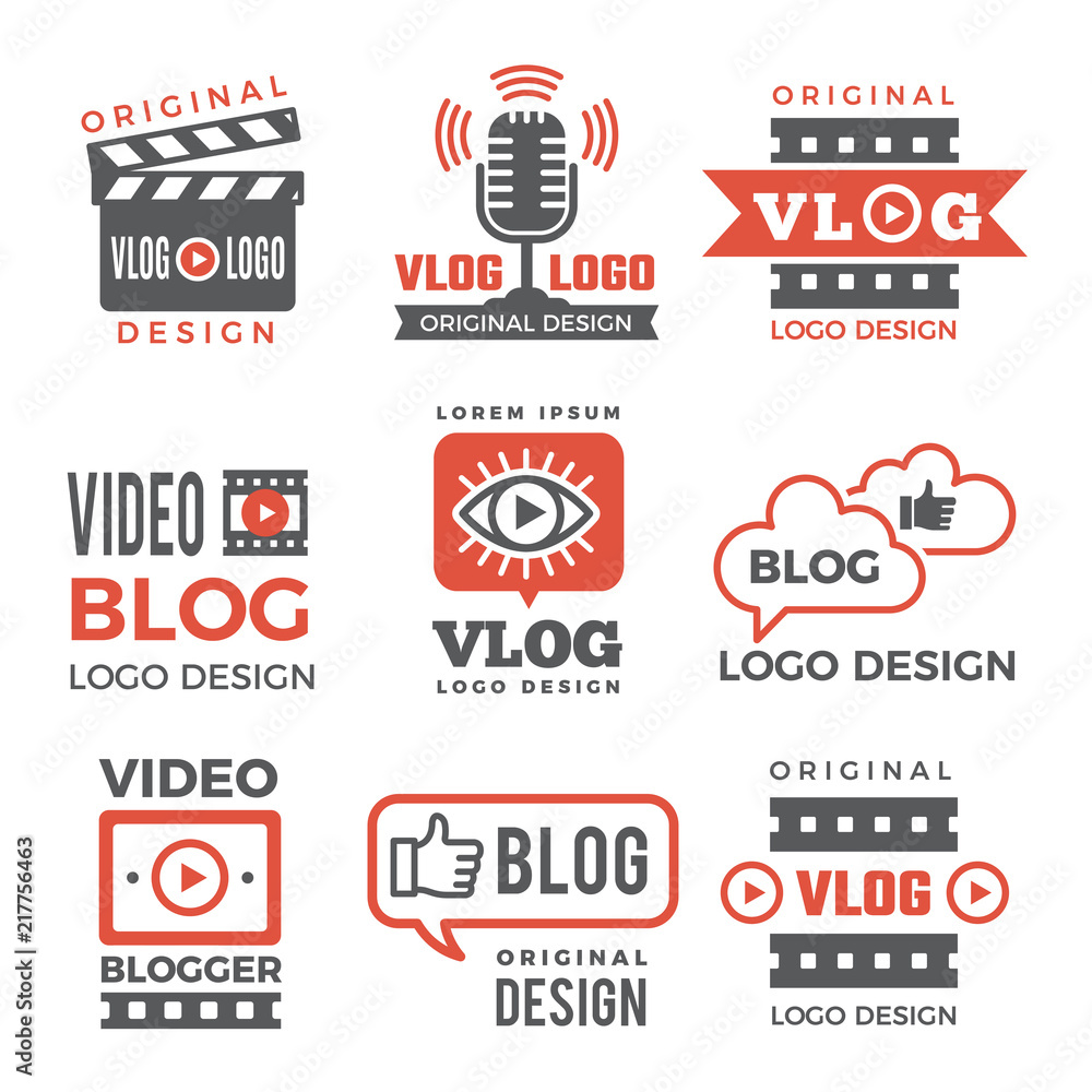 Various logotypes for tv channels and vloggers