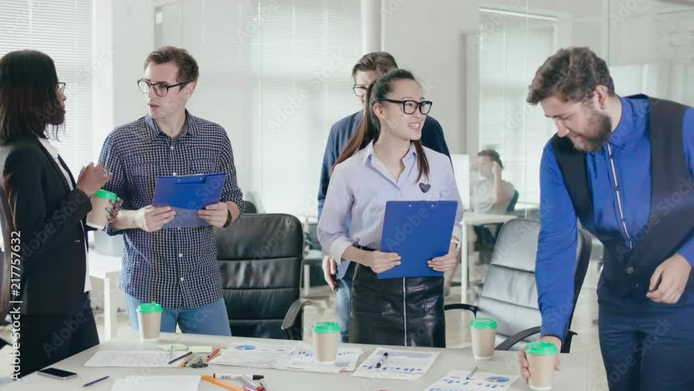Head of advertising company is satisfied with work Head of advertising company is satisfied with work