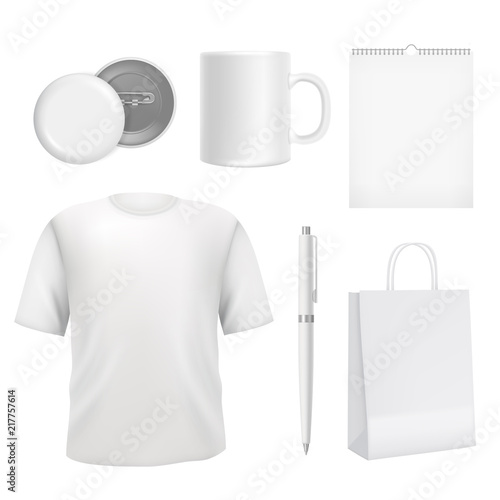 Corporate blank souvenirs. Business identity elements template