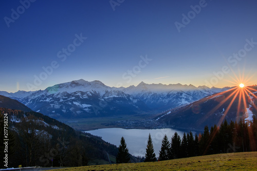 Sonnenuntergang Zell am See in Österreich