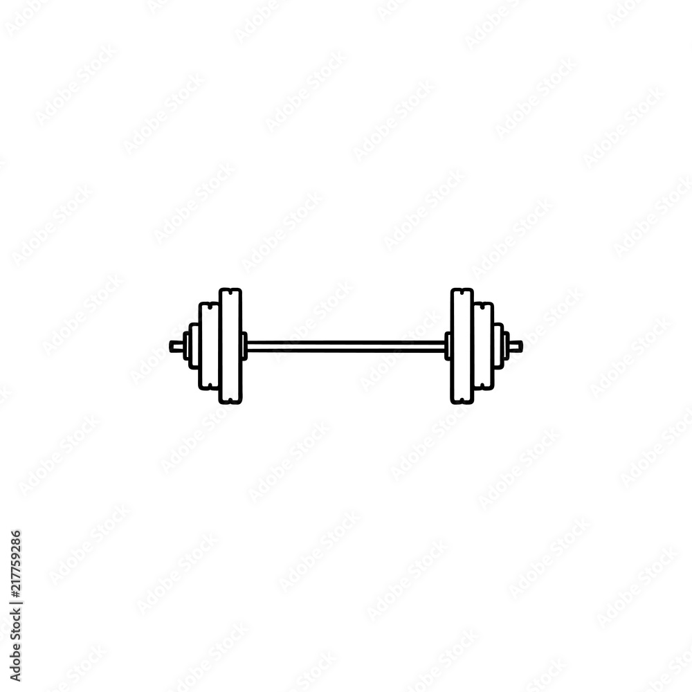Weightlifting barbell hand drawn outline doodle icon. Weightlifting equipment, gym and fitness workout concept. Vector sketch illustration for print, web, mobile and infographics on white background. Weightlifting barbell hand drawn outline doodle icon. Weightlifting equipment, gym and fitness workout concept. Vector sketch illustration for print, web, mobile and infographics on white background.