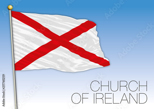 Church of Ireland flag, United Kingdom, vector illustration