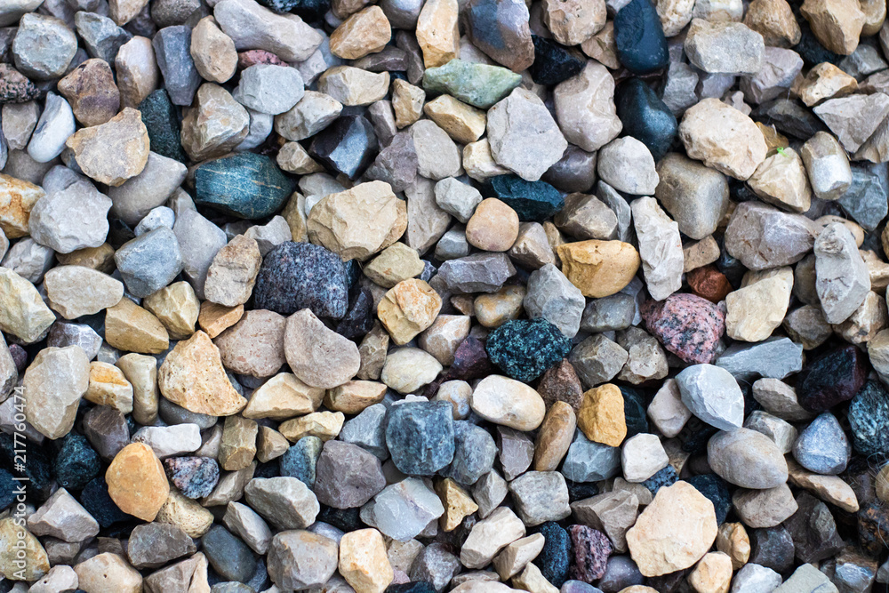 Full frame closeup of mixed sharp rocks Full frame closeup of mixed sharp rocks