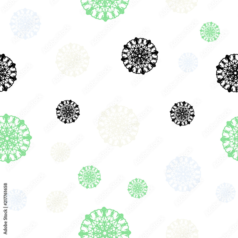 Light Multicolor vector seamless pattern with christmas snowflakes.
