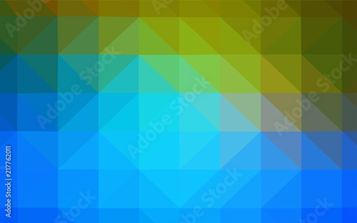 Dark Blue, Green vector abstract mosaic backdrop.