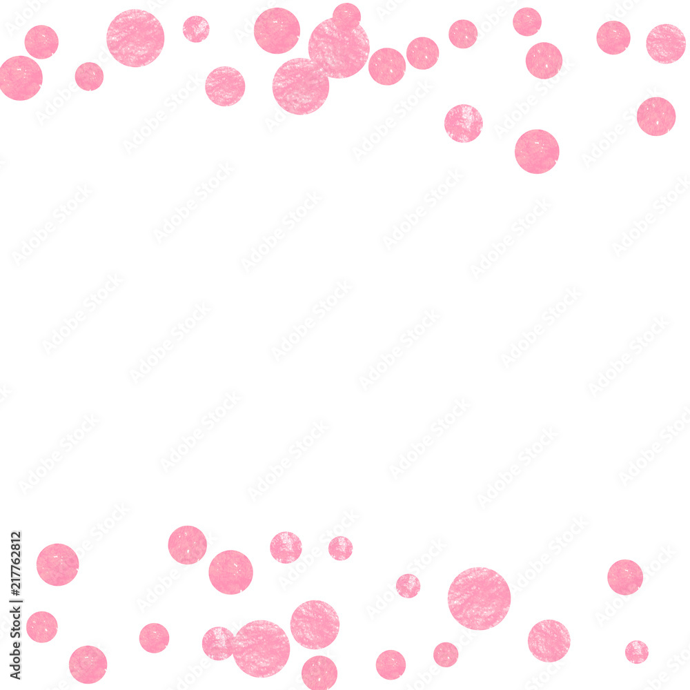 Wedding glitter confetti with dots on isolated backdrop. Falling sequins with shimmer and sparkles. Design with pink wedding glitter for greeting card, bridal shower and save the date invite. Wedding glitter confetti with dots on isolated backdrop. Falling sequins with shimmer and sparkles. Design with pink wedding glitter for greeting card, bridal shower and save the date invite.