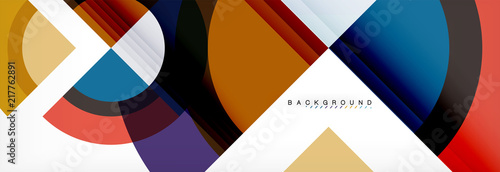 Vector circular geometric abstract background