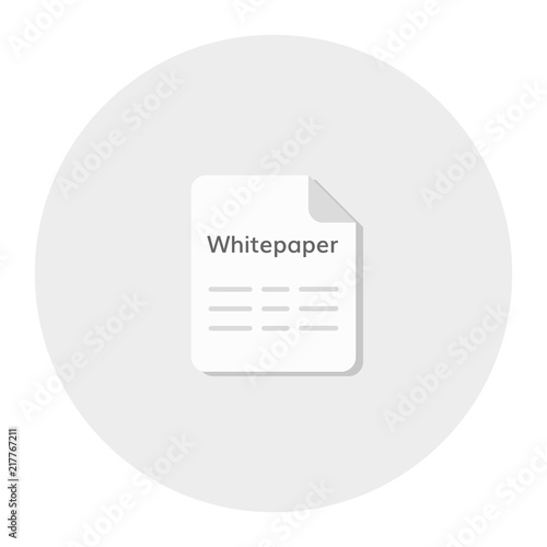 Whitepaper icon . ICO main investment document
