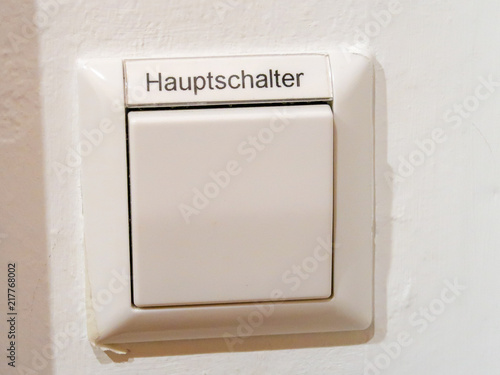 Ein Schalter mit der Aufschrift 