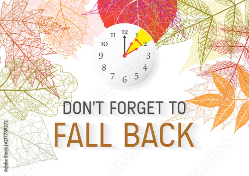 Day Light Savings Time End - Don't Forget To Fall Back.