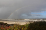 Regenbogen über der Nordseeinsel Wangerooge