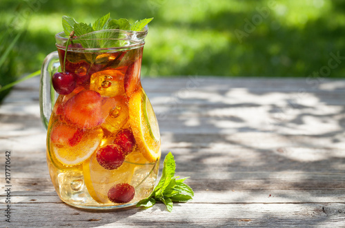 Homemade lemonade or sangria