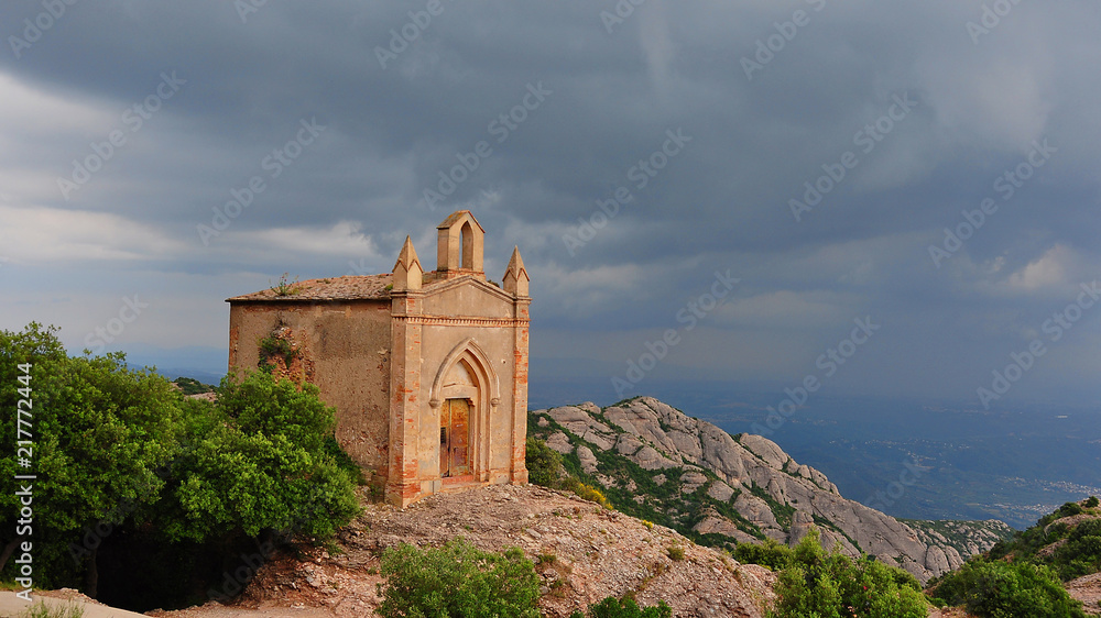 Chapel in Montserrat Mountains near Barcelona, Spain