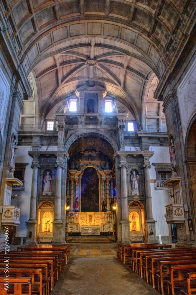 Inside Grilos Church in Porto