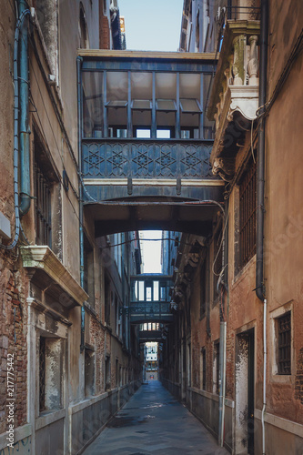 Street of Venice, Italy with Old Architecture