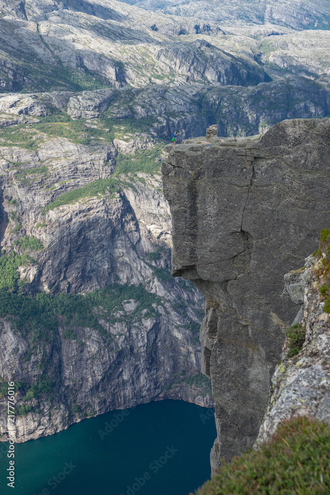 Beautiful fjord in Norway. View from the top