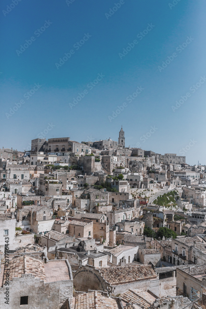 View of the Sassi of Matera, Italy