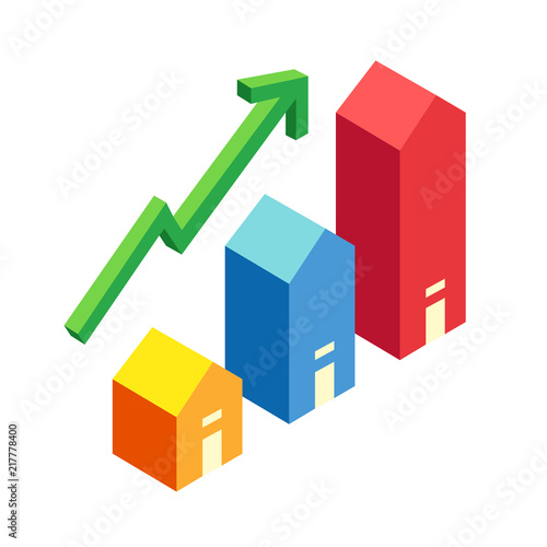 Property investment Isometric illustration