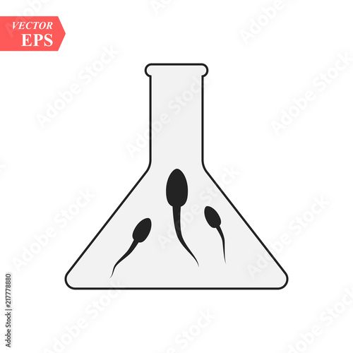 In vitro fertilisation icon. Medical, biological and healthcare concept. Artificial insemination element. Vector illustration on a white background. eps10