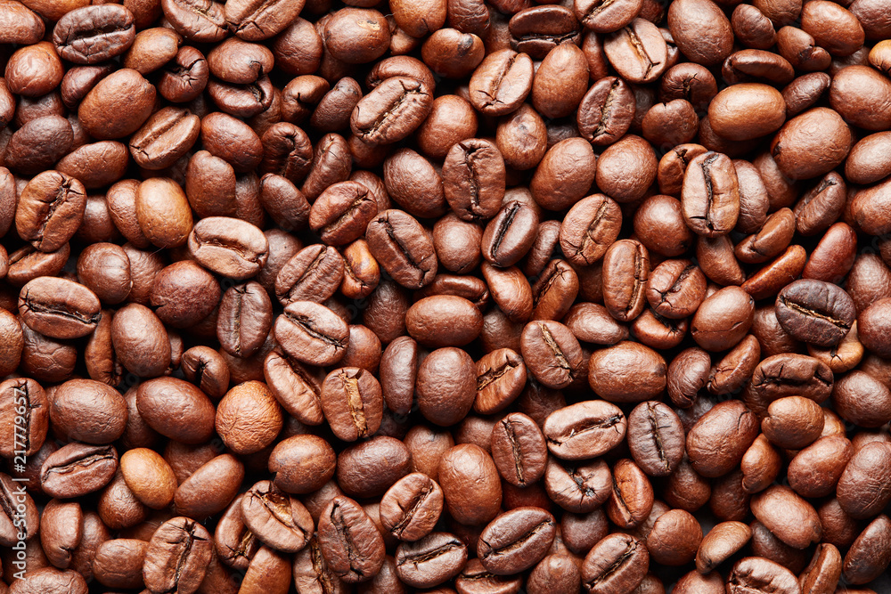 Roasted coffee beans background Roasted coffee beans background