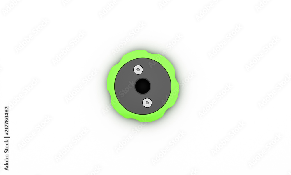 Button green on white background 3d illustration Button green on white background 3d illustration