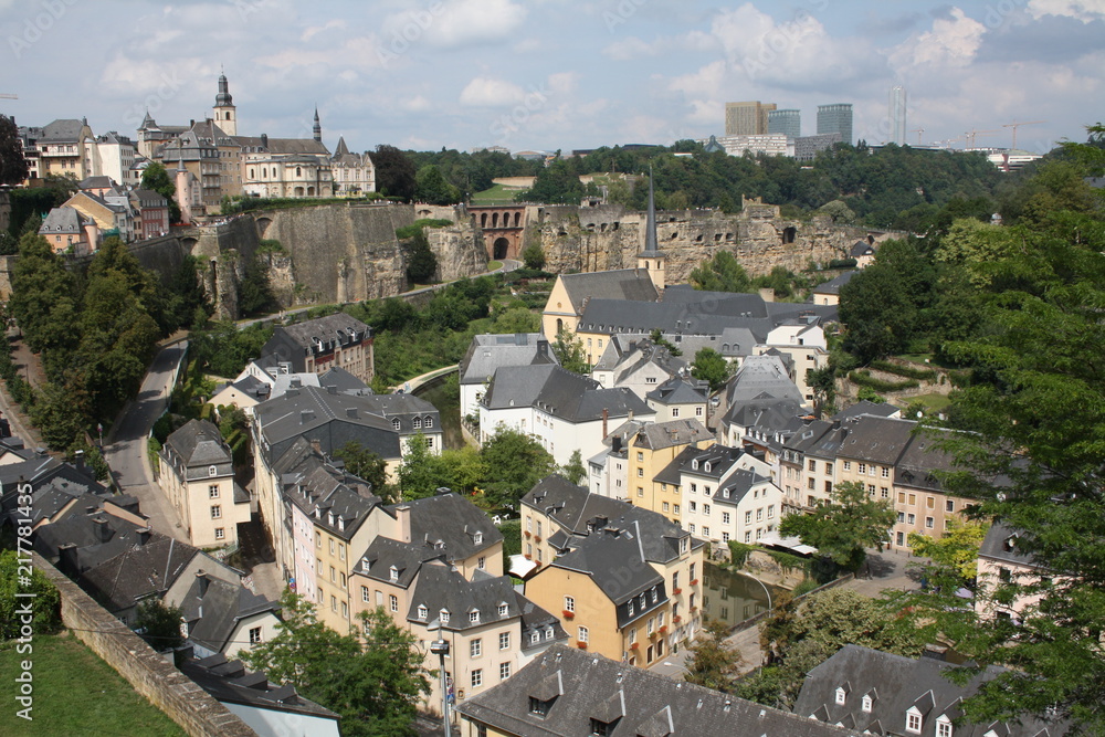 Luxemburg, Dächer von der Altstadt