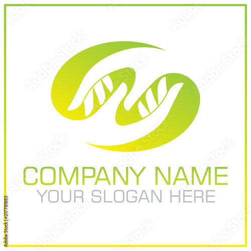 Two Hands Vector Logo Design for Kids / Elder Care Service 