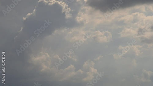 Clouds are shimmering in the sun rays