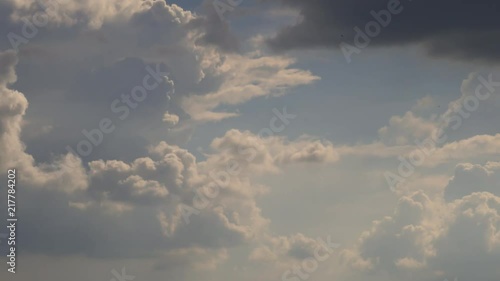 Dark clouds are mixing with bright clouds