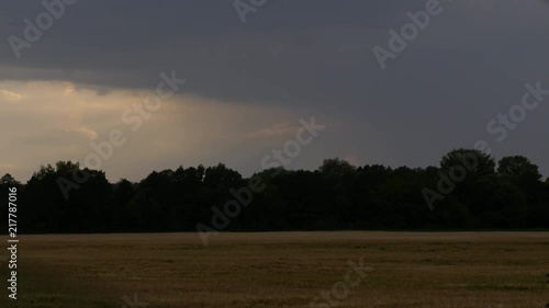 Movement of the rainy clouds