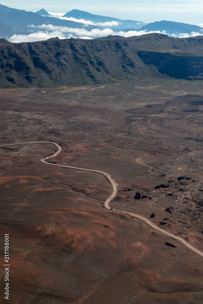 Route du Volcan, plaine des sables, La Réunion