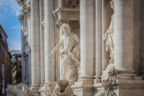 Statues of Trevi Fountain, Rome, Italy 