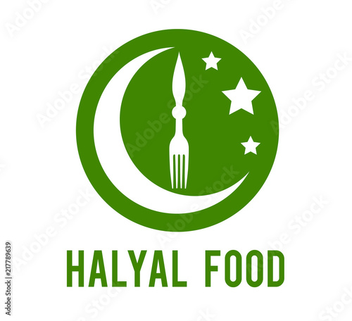 Halal food sign