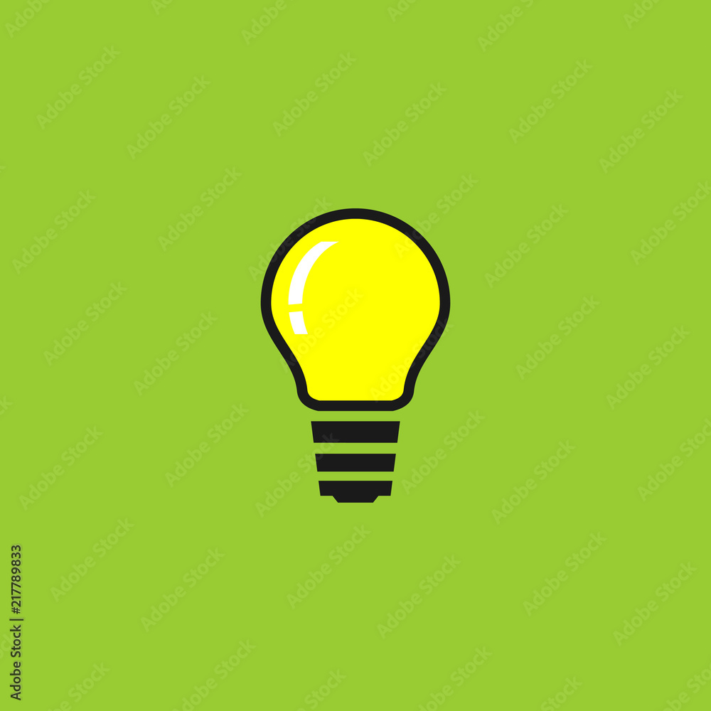 Light bulb outline, ideas symbol vector icon Light bulb outline, ideas symbol vector icon