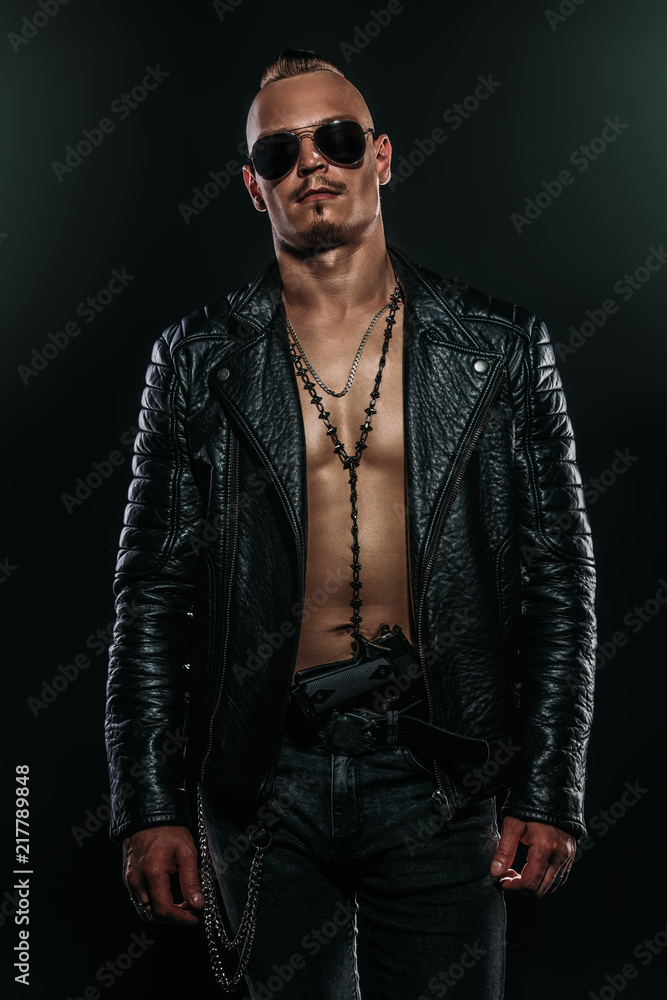 handsome gangster man Stock Photo | Adobe Stock