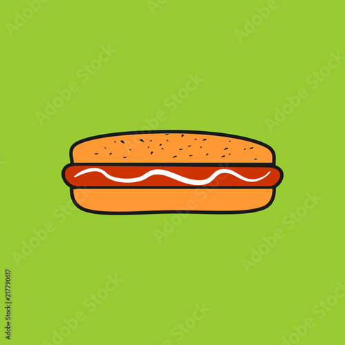 Fototapeta Naklejka Na Ścianę i Meble -  Fast-food burger icons