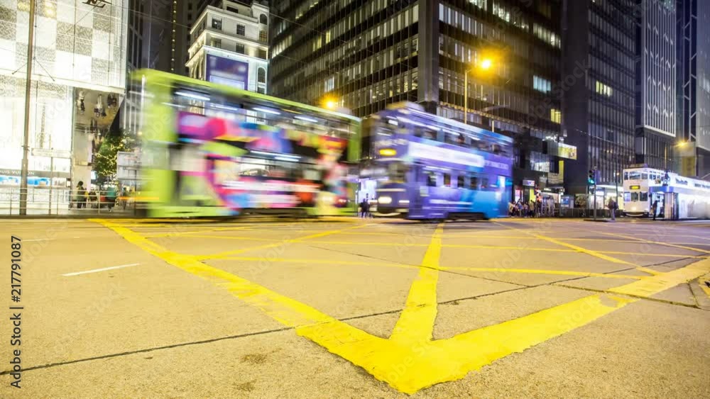 Night City Lights and Traffic time lapse in Hong Kong. Night City Lights and Traffic time lapse in Hong Kong.