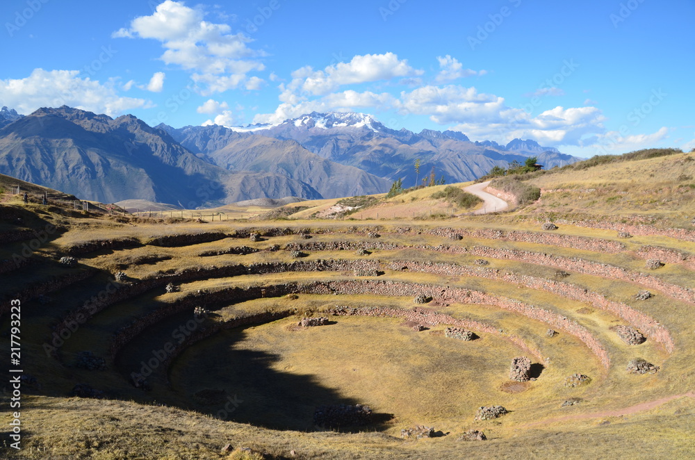 Panorama andino nella Valle Sacra degli Inca Cusco Perù